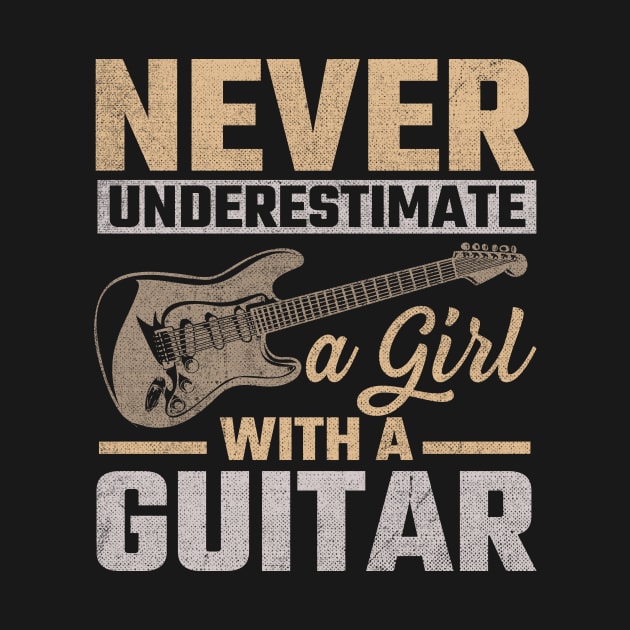 Never Underestimate A Girl With A Guitar by TheDesignDepot