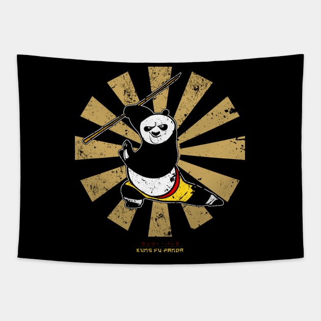 Kung Fu Panda Retro Japanese Tapestry by Nova5