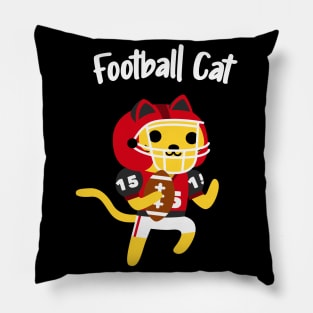 American Football Cat Cute Kids Children Sports Pillow