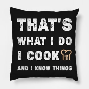 Cooking Cook Chef Vintage Men Women Cooking Lover Culinary Cook Pillow