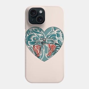 Two Wolf Heads Phone Case