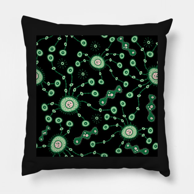 Bugs & Slime Pillow by implexity