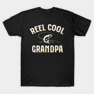 Vintage Reel Cool Grandpa Funny Fishing Grandpa Unisex T-Shirt