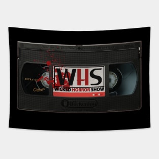 Wicked Horror Show VHS logo Tapestry