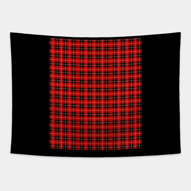 Red Buffalo Plaid For A Striped Print Winter Lover Tapestry by sBag-Designs