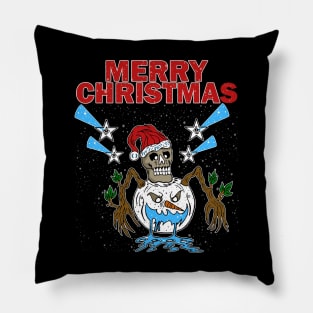 Merry skull christmas Pillow