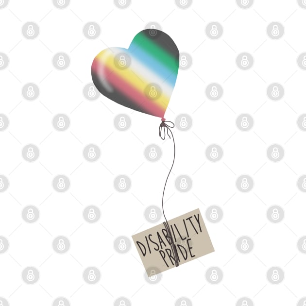 Disability pride flag balloon by Becky-Marie