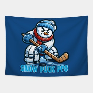 Snowman - Snow Puck Pro Tapestry