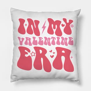 Retro Groovy In My Valentine Era Valentine Day Womens Girls Pillow
