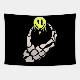 Emoji Skull Hand Tapestry