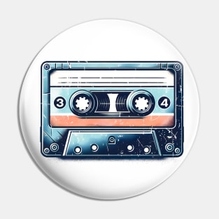 Retro Vibes: Vintage Cassette T-Shirt Pin