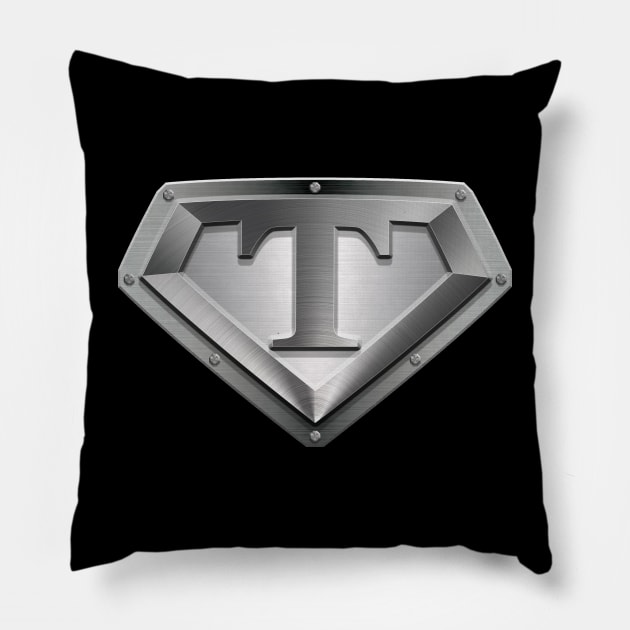 Steel Plated Diamond Shaped T Pillow by TheGraphicGuru