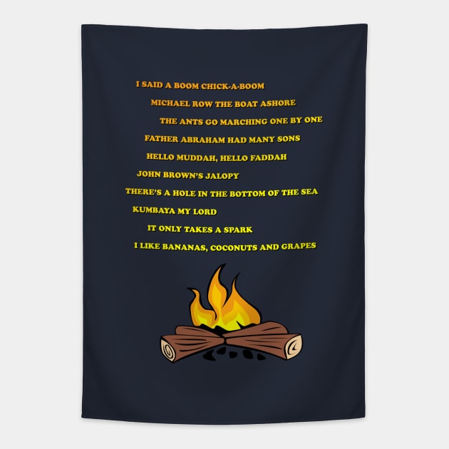 Summer Camp Songs Tapestry by GloopTrekker