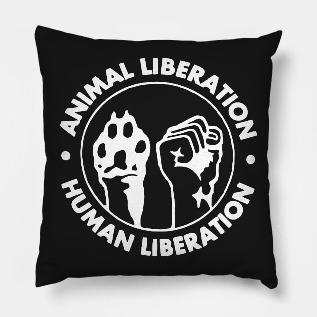 Human & Animal Liberation Pillow by ChatNoir01
