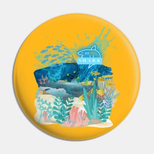 Shark Aquarium Pin