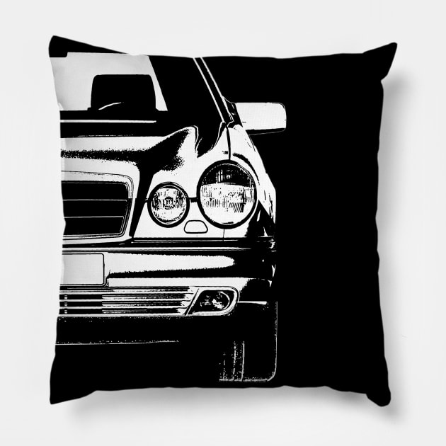 Mercedes W210 Design - Mercedes E Klasse - Vier Augen Pillow by WOS