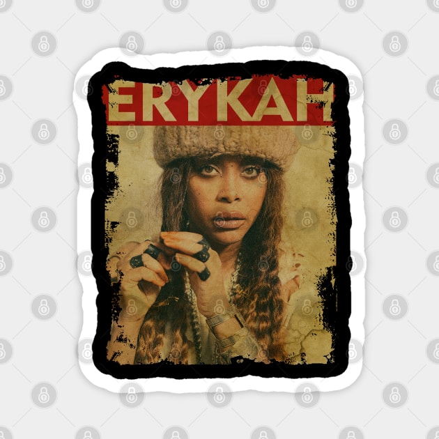 TEXTURE ART- Erykah Badu Magnet by ZiziVintage