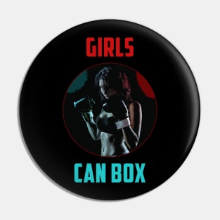 Girls can box Pin