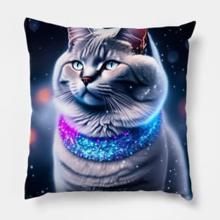 Aurora's Angel: Glowing British Shorthair Lights Up the Night with Its Enchanted Glow Pillow