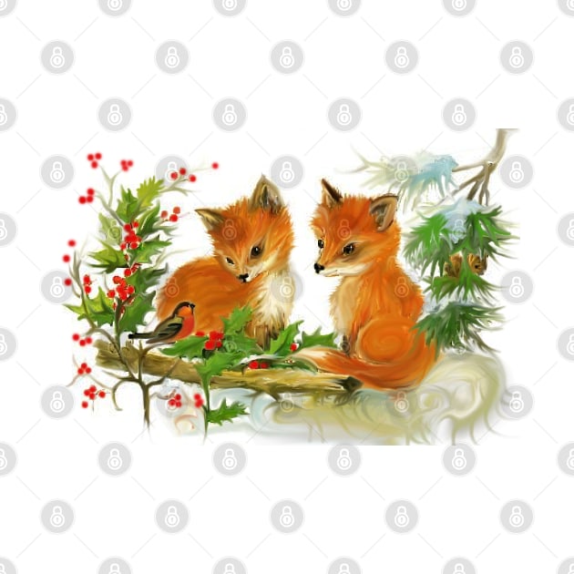 Little Foxes Christmas by VespersEmporium