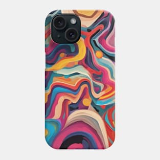 Multicolor digital art: an explosion of creativity. Phone Case