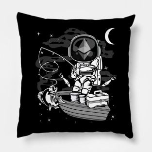 Astronaut Fishing Ethereum ETH Coin To The Moon Crypto Token Cryptocurrency Blockchain Wallet Birthday Gift For Men Women Kids Pillow