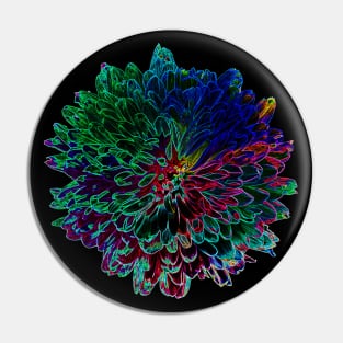 Black Panther Art - Flower Bouquet with Glowing Edges 18 Pin