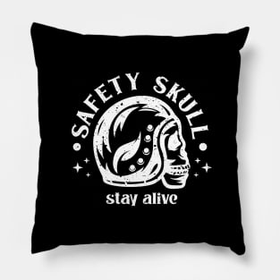 Safety Skull Stay Alive Pillow