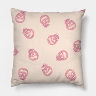 Pastel background with pumpkins Pillow