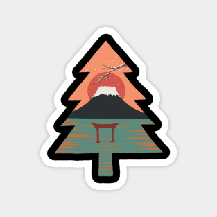 Xmas tree of Japan Magnet