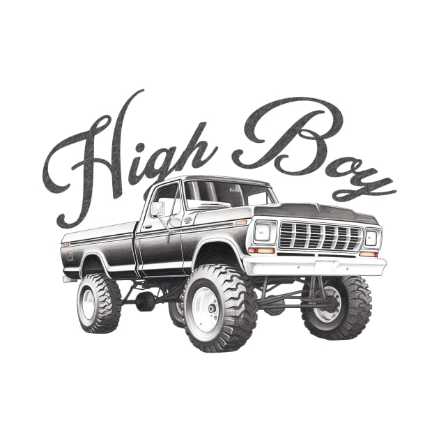 Ford Truck Vintage Highboy Design Sketch by Kid Relic