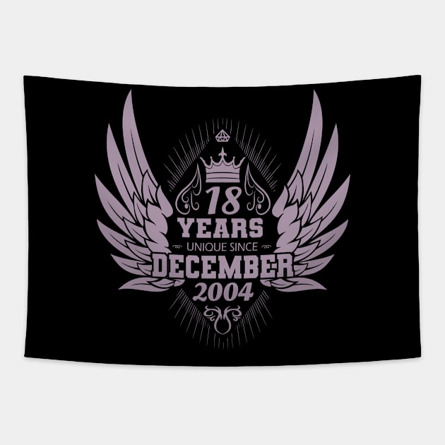 Unique since December 2004 18th birthday angel wings Tapestry by HBfunshirts