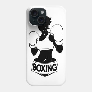 Boxing like a woman Phone Case