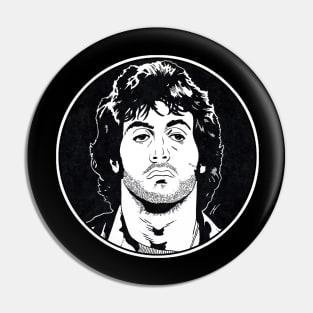 RAMBO - First Blood (Circle Black and White) Pin