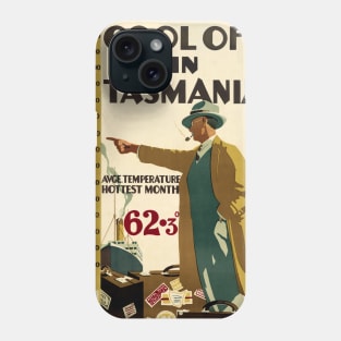 Vintage Travel Poster Cool Off in Tasmania Phone Case