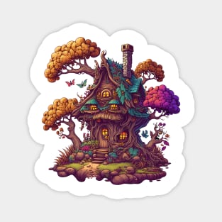 Magical Cottage In The Forest Magnet