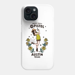 Funny Retro Western Austin, Texas Cowgirl Phone Case