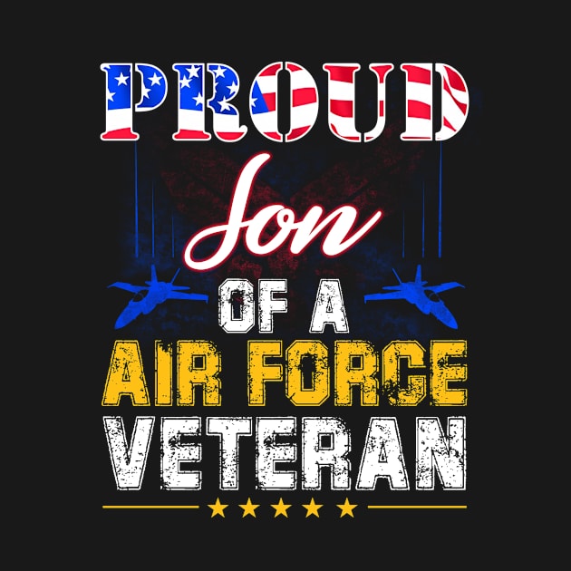 Proud Son  Of A Air Force Veteran-Vintage American Flag by tranhuyen32