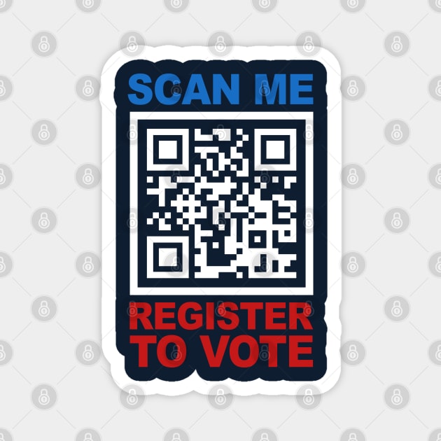 Register To Vote QR Code Magnet by TextTees