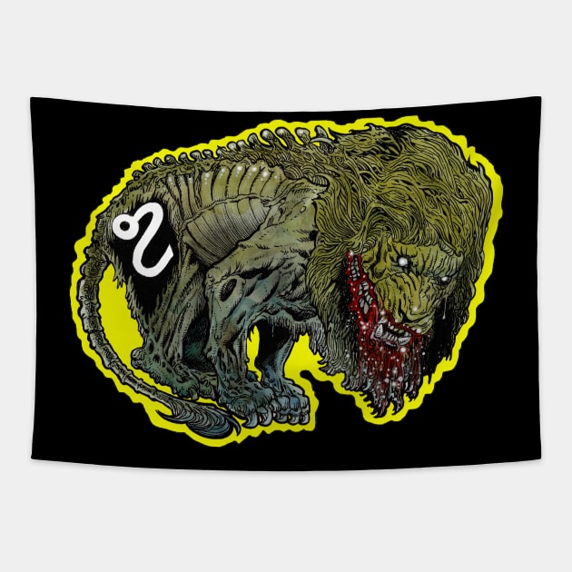 ZOMBIE ZODIAC : Leo Tapestry by rsacchetto