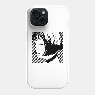 Linocut Pretty Girl Print Art Phone Case