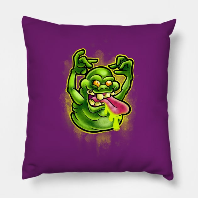 Slime'd Pillow by InkyMcStapleface