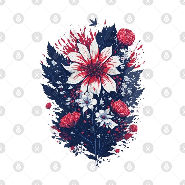 4th of July - Floral America by ElMass