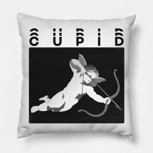 CUPID EROS the god of love - Streetstyle Popart, Black and White Pillow