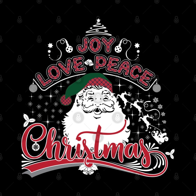 Joy Love Peace Christmas-Best Christmas T-Shirts by GoodyBroCrafts