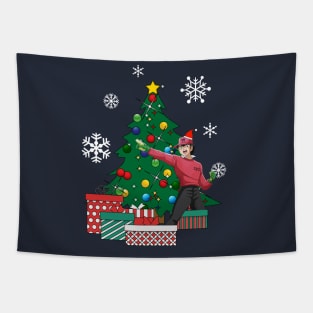 Genzo Wakabayashi Around The Christmas Tree Captain Tsubasa Tapestry