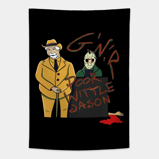 Poor Wittle Jason Vorhees Tapestry by Jamie Collins