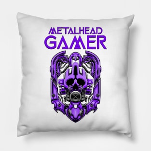 Metalhead Gamer Purple Pillow