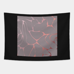 Grey Salmon Chocolate Abstract Art Tapestry