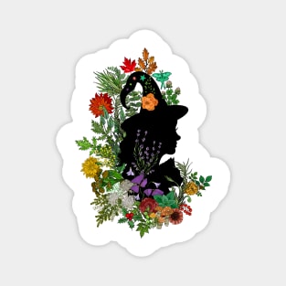 The Witch's Garden Silhouette Magnet